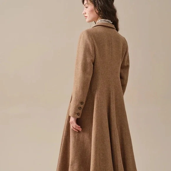Linennaive The Roman Holiday 17 100% Wool Classic Coat - Picture 5 of 7